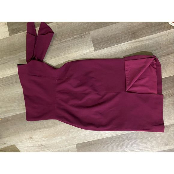 Dress The Population Tiffany Dress One Shoulder in Dark Magenta Sz Large MP $148 - Picture 4 of 8